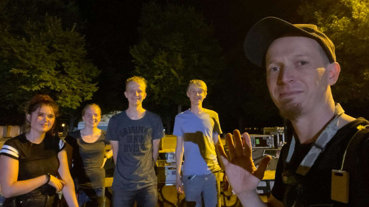 Foto von Falk und dem Team